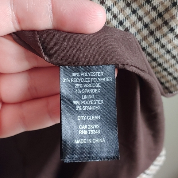 Joie Double Breasted Blazer Houndstooth Button-Up Pockets Lined Jacket - Picture 4 of 5